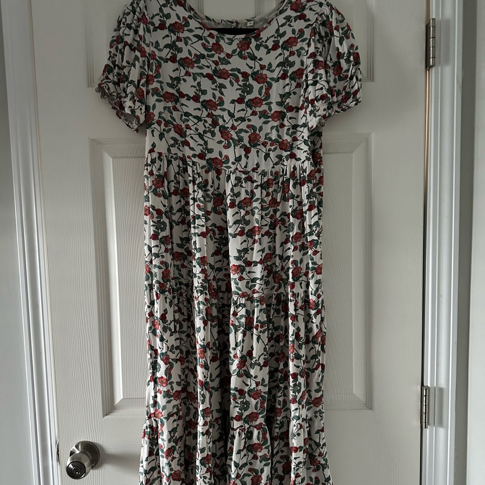 Floral Print Short Sleeve Dress